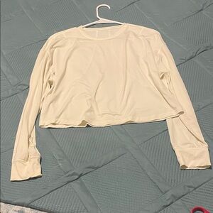 Lululemon Athletica Cream Long Sleeve Top